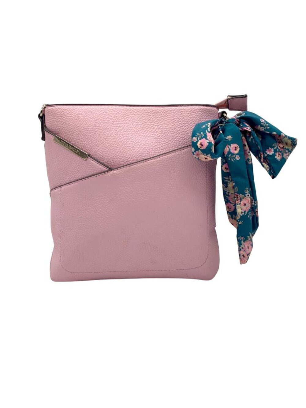 Steve Madden Pink Pebbled Faux Leather Crossbody Bag